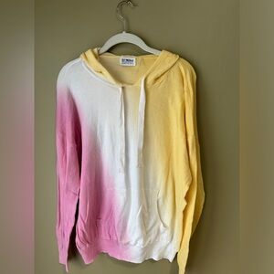 27 miles ombre tie-dyed knit hooded sweater